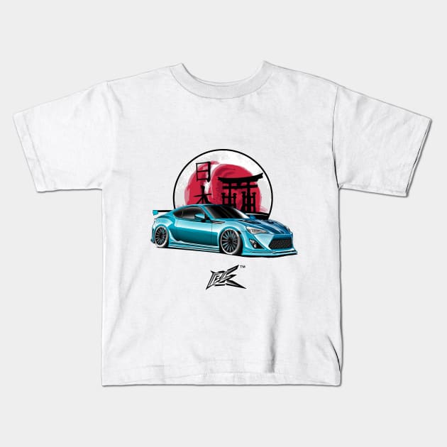 toyota gt86 scion frs low Kids T-Shirt by naquash